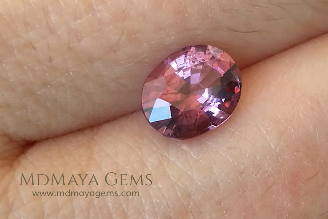 Purple Red Spinel. Oval cut. 1.66 ct.  Beautiful Gem!