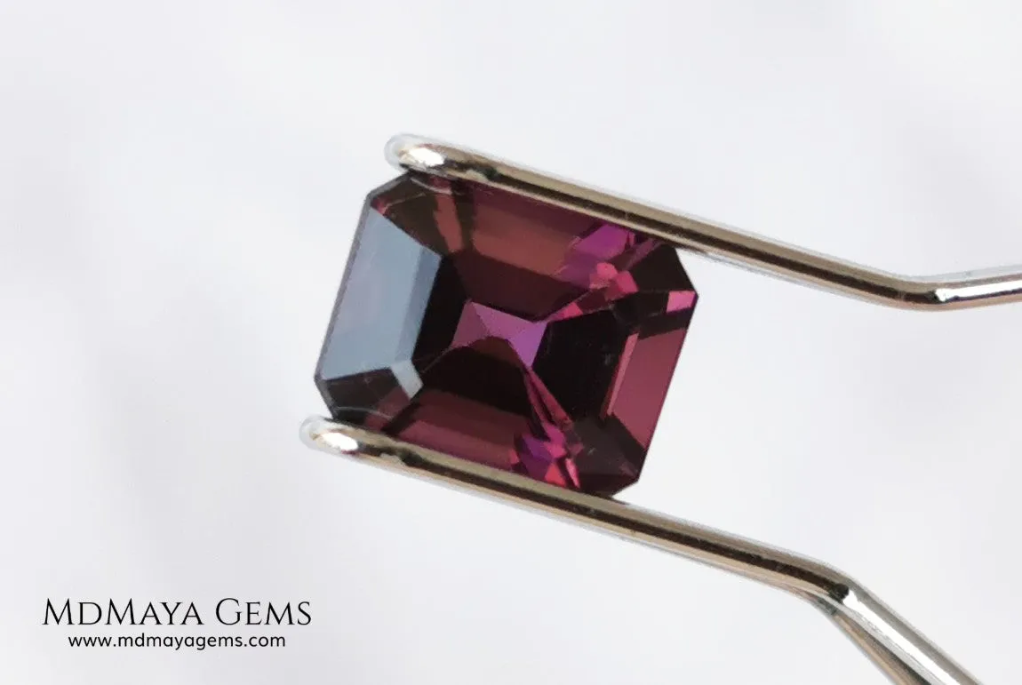 Purple Spinel from Mogok. Emerald Cut. 1.13 ct.