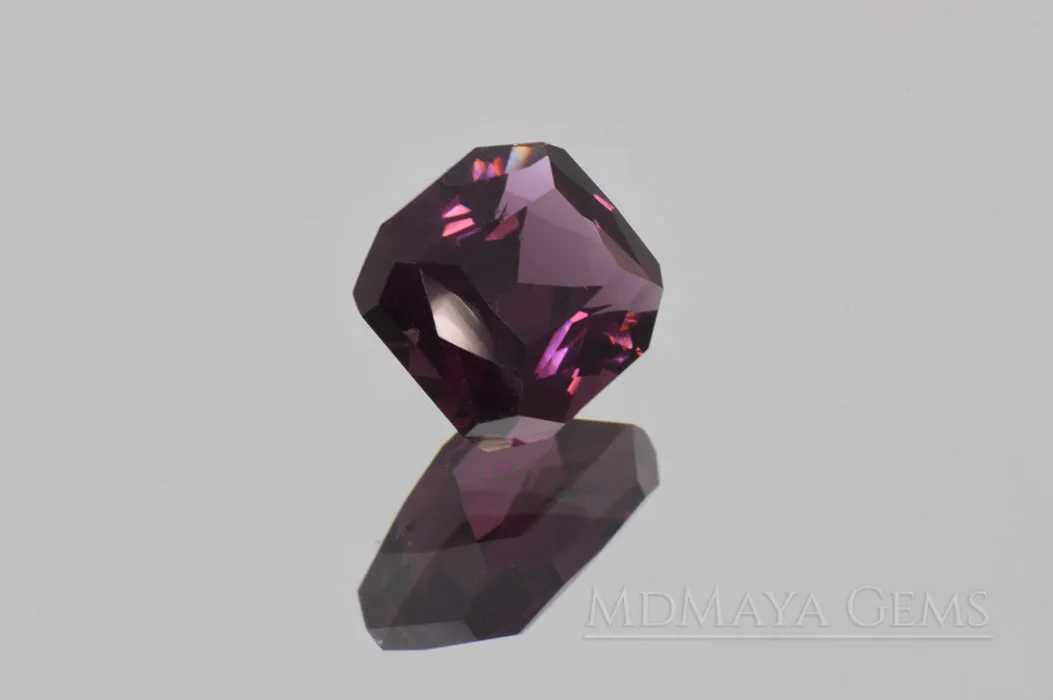 Purple Spinel Gemstone. Octangon Cut. 1.41 ct.