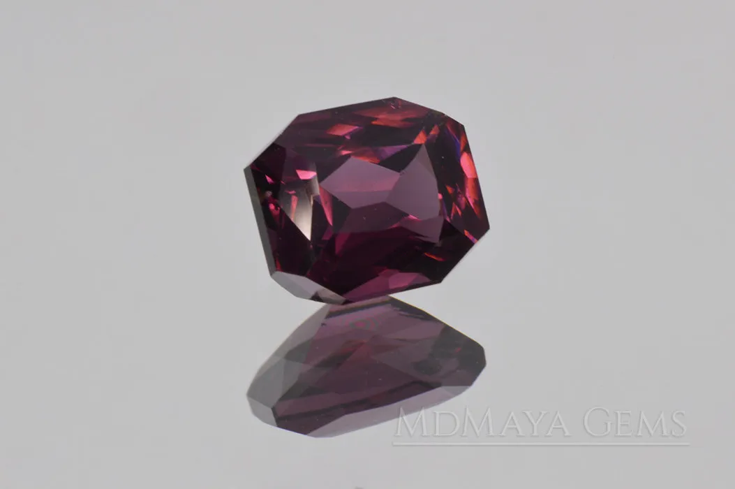 Purple Spinel Gemstone. Octangon Cut. 1.41 ct.
