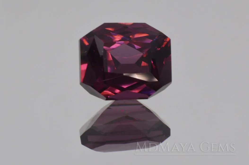 Purple Spinel Gemstone. Octangon Cut. 1.41 ct.