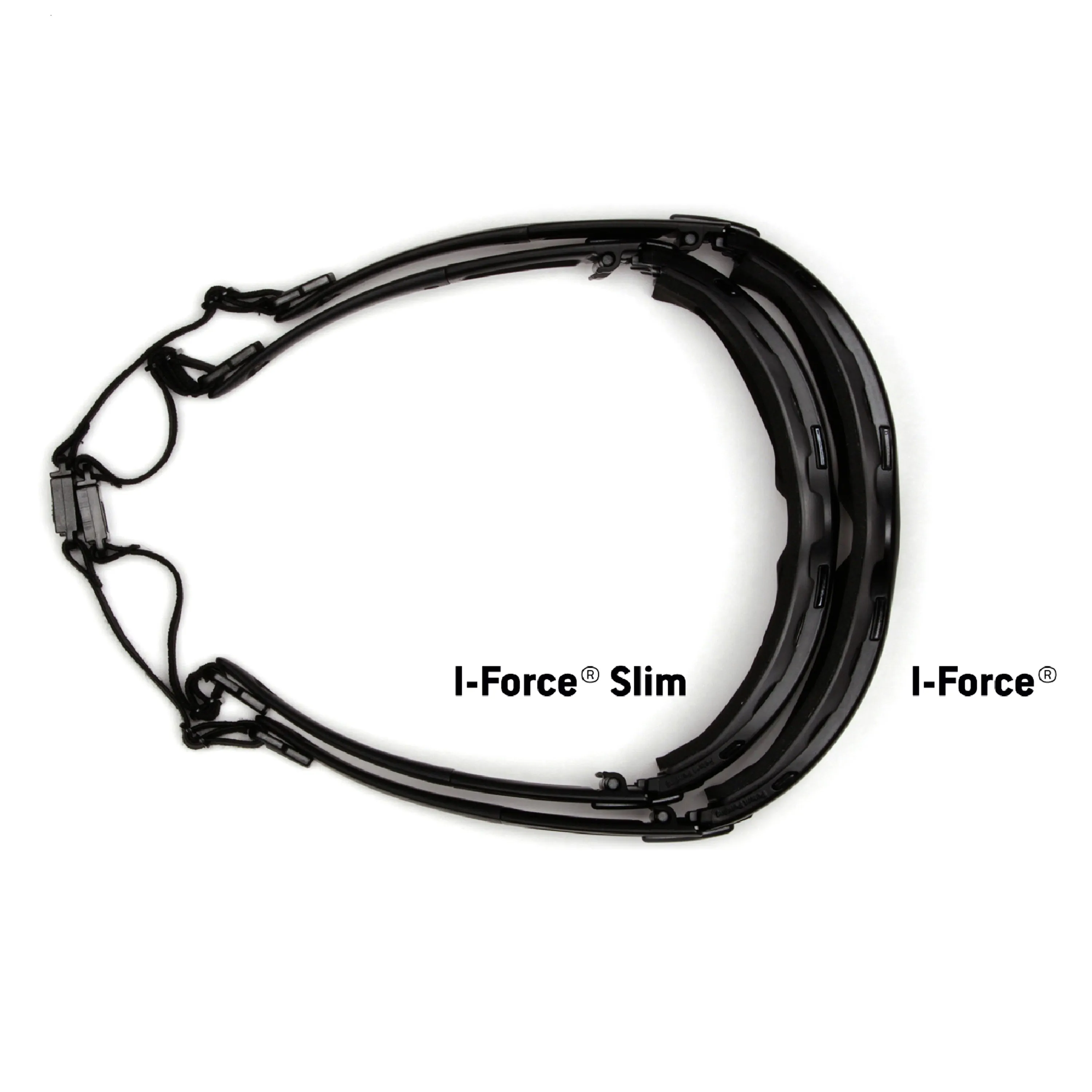 Pyramex I-Force Goggle, Dual Clear Anti-Fog Lens with Interchangable Temples & Strap