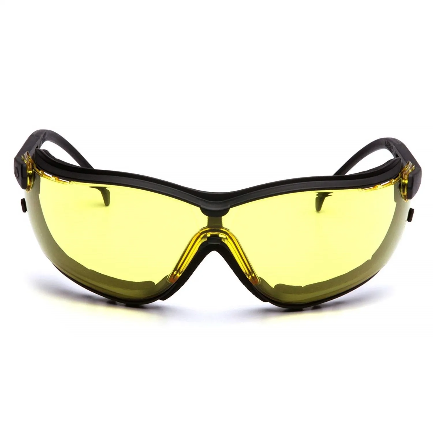Pyramex V2G Hybrid Safety Glasses/Goggle with Interchangable Temples and Head-Strap, H2X Anti-Fog Coating (1 Pair)