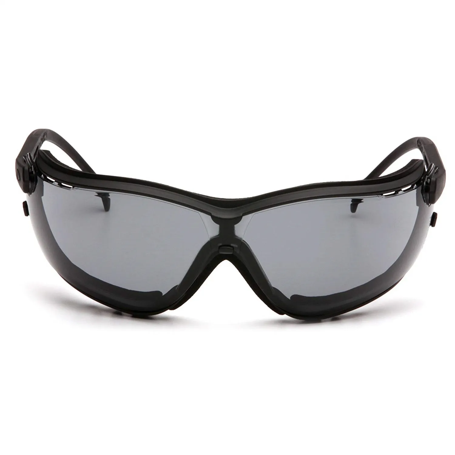 Pyramex V2G Hybrid Safety Glasses/Goggle with Interchangable Temples and Head-Strap, H2X Anti-Fog Coating