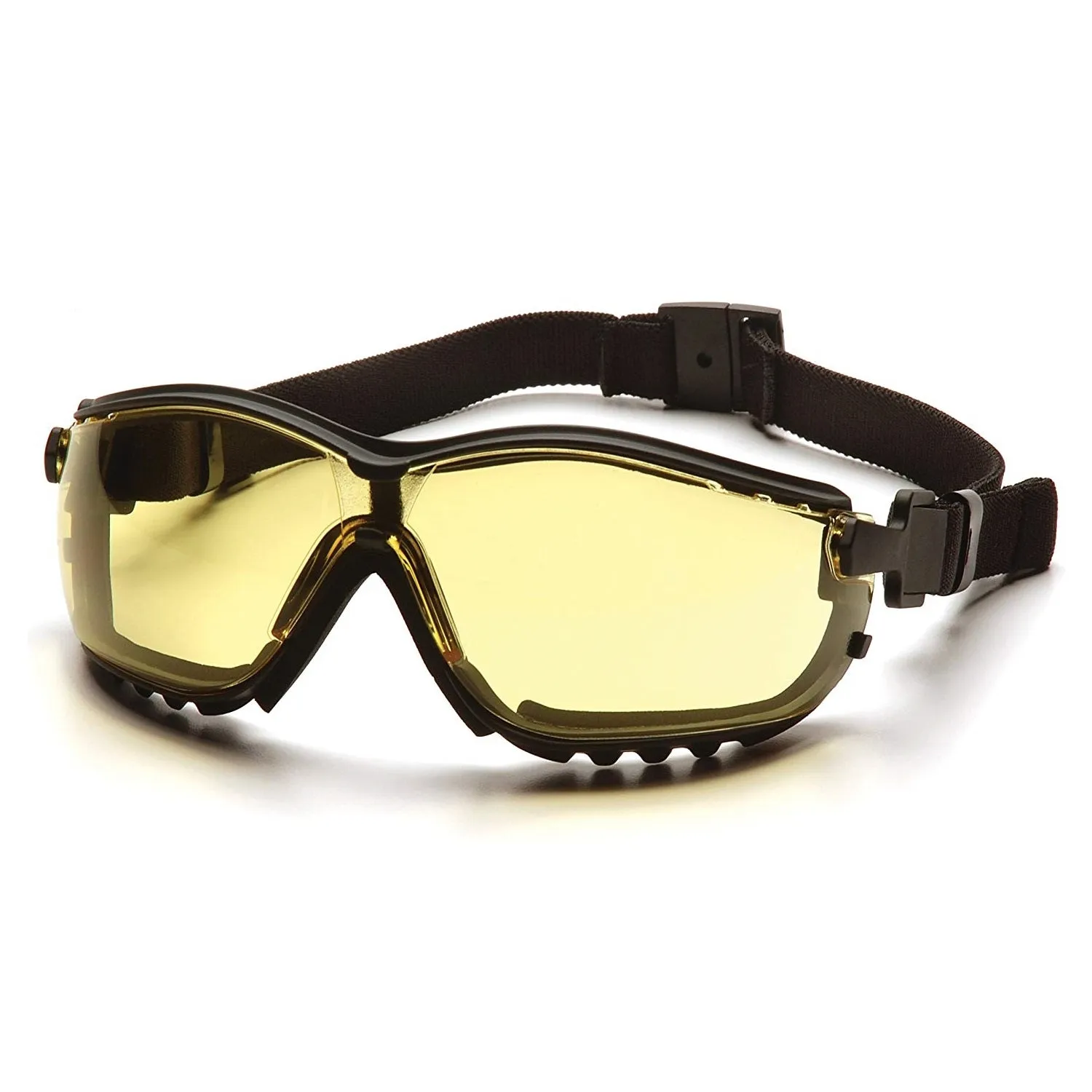 Pyramex V2G Hybrid Safety Glasses/Goggle with Interchangable Temples and Head-Strap, H2X Anti-Fog Coating