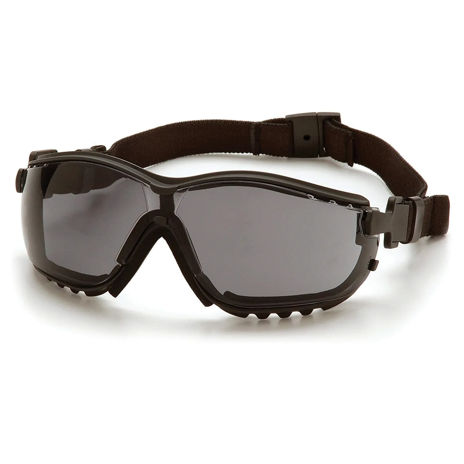 Pyramex V2G Hybrid Safety Glasses/Goggle with Interchangable Temples and Head-Strap, H2X Anti-Fog Coating