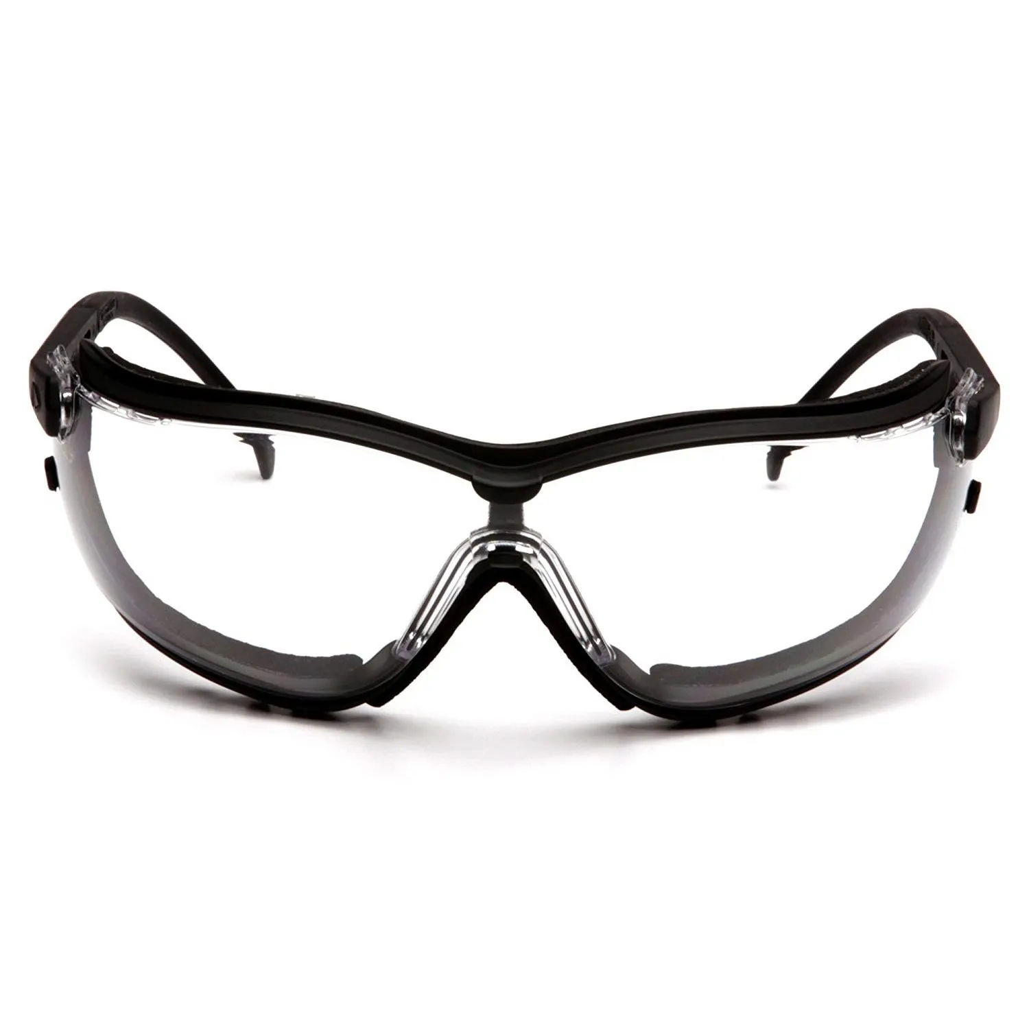 Pyramex V2G Hybrid Safety Glasses/Goggle with Interchangable Temples and Head-Strap, H2X Anti-Fog Coating