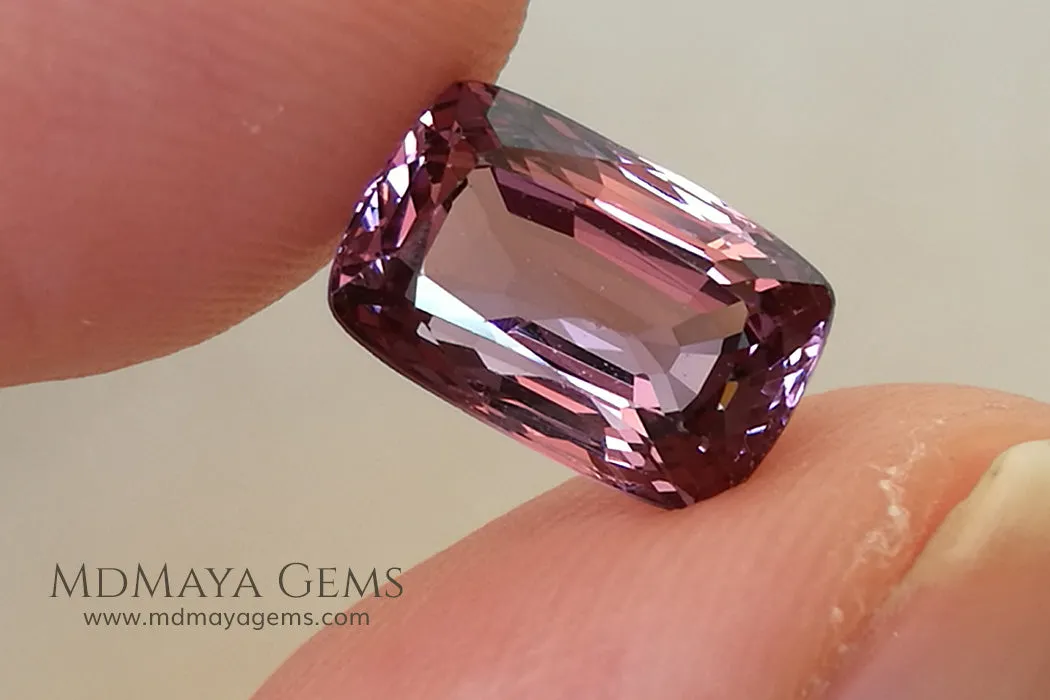 Rare Pink Raspberry Spinel from Burma. Cushion Cut. 2.34 ct.