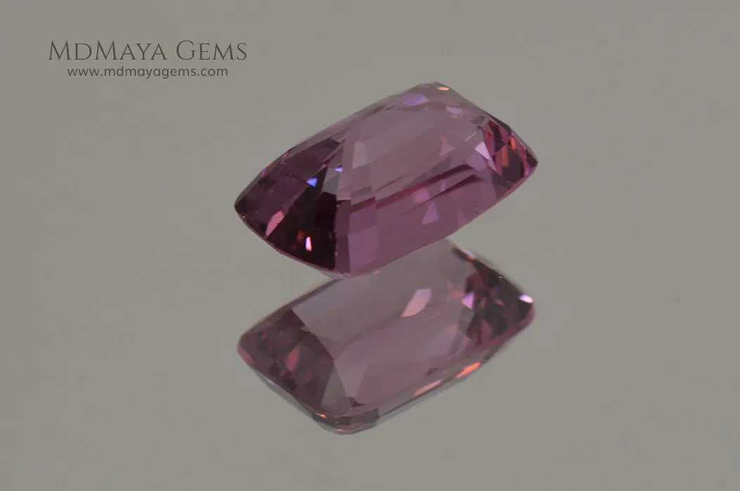 Rare Pink Raspberry Spinel from Burma. Cushion Cut. 2.34 ct.