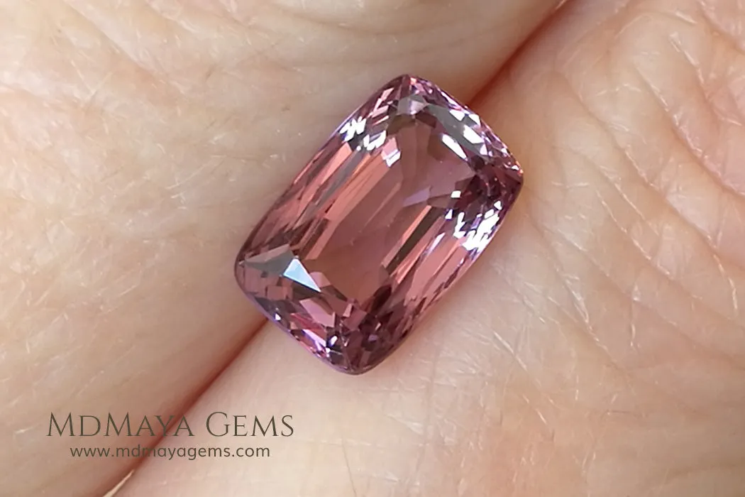 Rare Pink Raspberry Spinel from Burma. Cushion Cut. 2.34 ct.