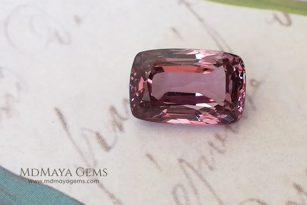 Rare Pink Raspberry Spinel from Burma. Cushion Cut. 2.34 ct.