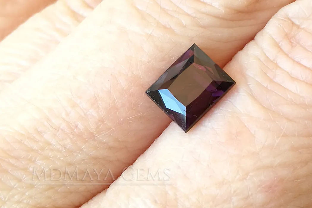 Reddish Purple Spinel Rectangle Shape 2.28 ct