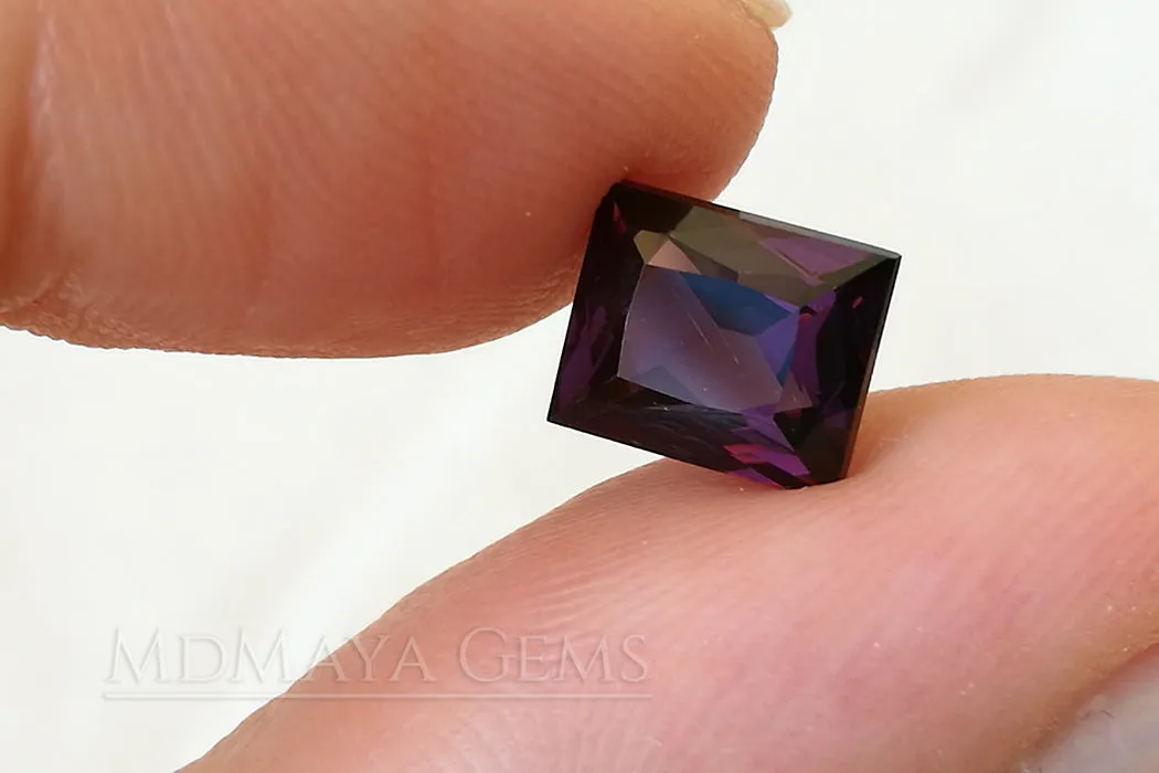 Reddish Purple Spinel Rectangle Shape 2.28 ct