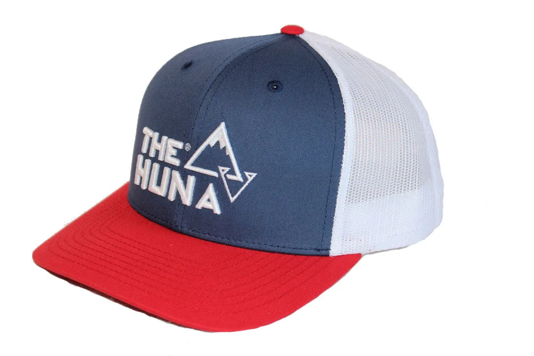 Red/White/Blue - Pre Curved Trucker Hat