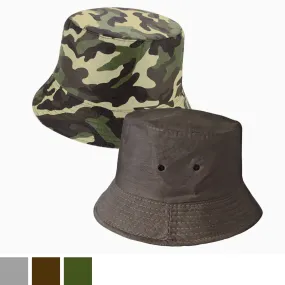 Reversible Cotton Rich Camouflage Bush Bucket Hat