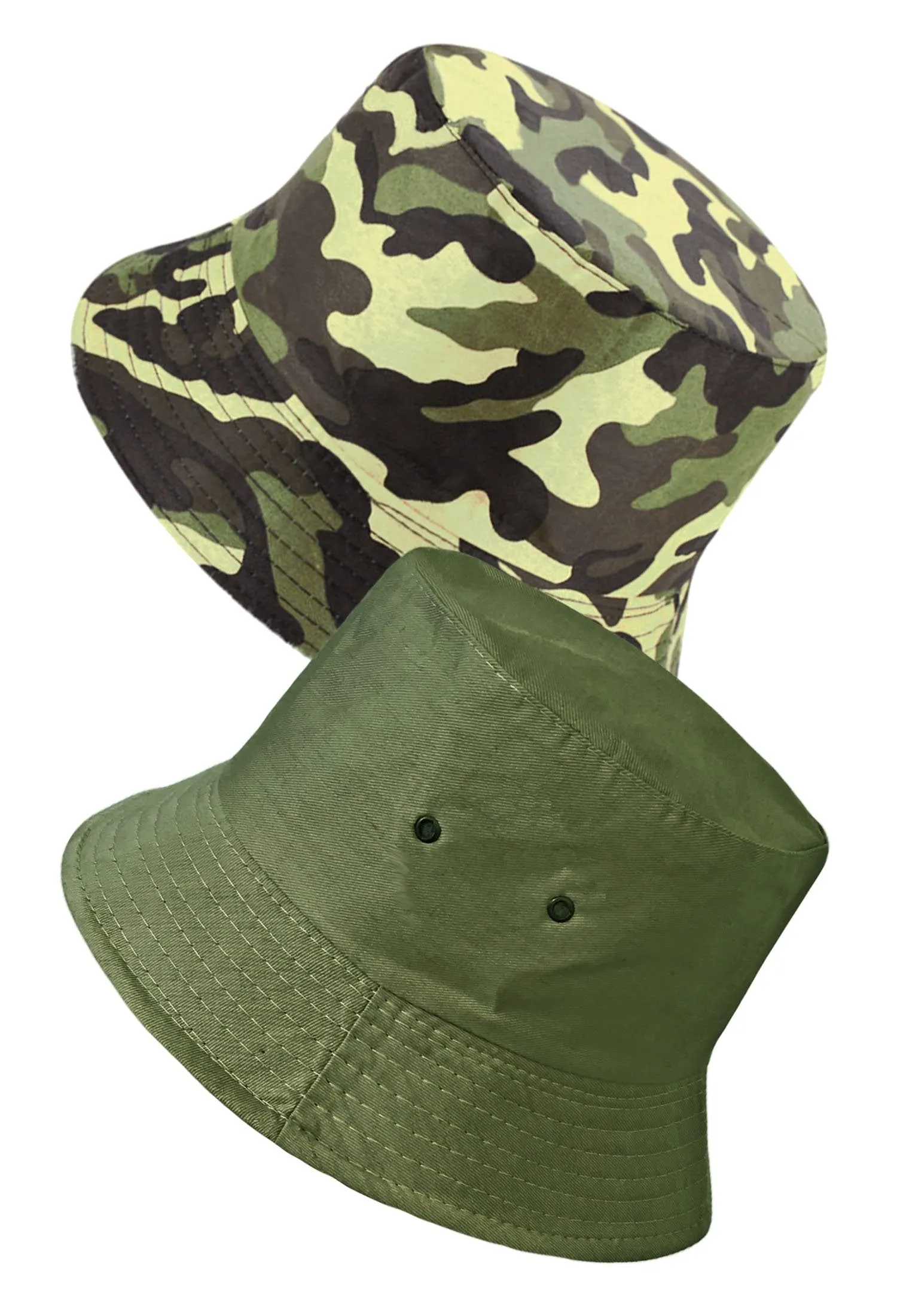 Reversible Cotton Rich Camouflage Bush Bucket Hat