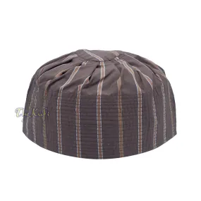 Reversible Handmade Pleated Top Brown Stripes