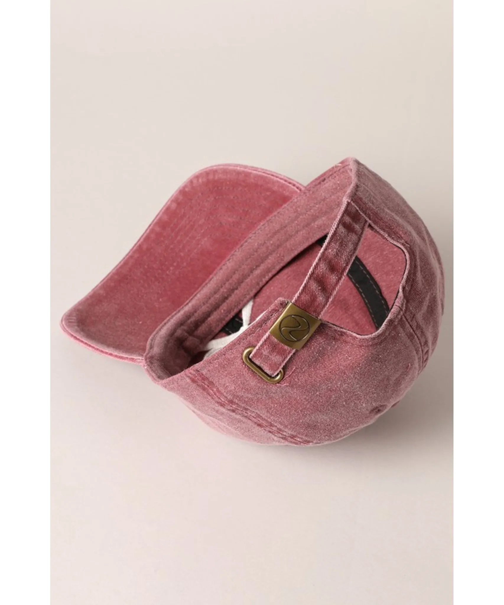 Ribbon Bow Embroidered Ball Cap -  Burgundy