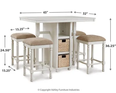 Robbinsdale Counter Height Dining Table and Bar Stools (Set of 5)