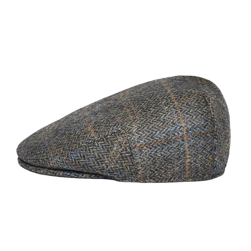 Royal Herringbone Wool Flat Cap