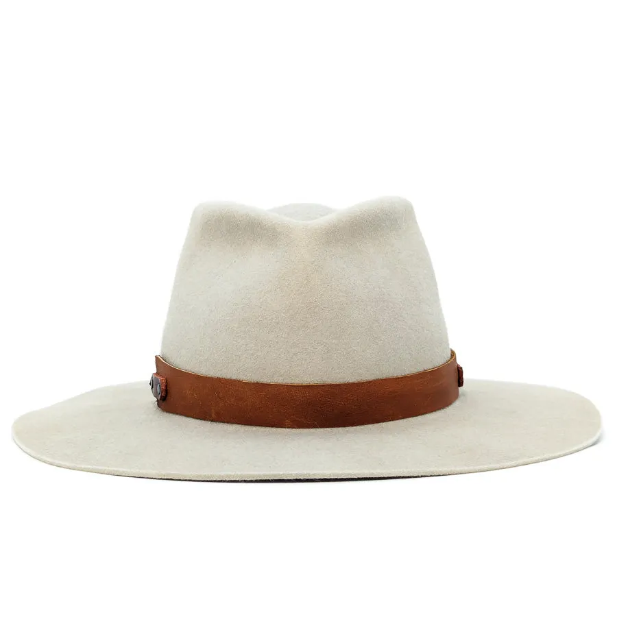 Silver Belly Pinched Teardrop - Custom Felt Hat
