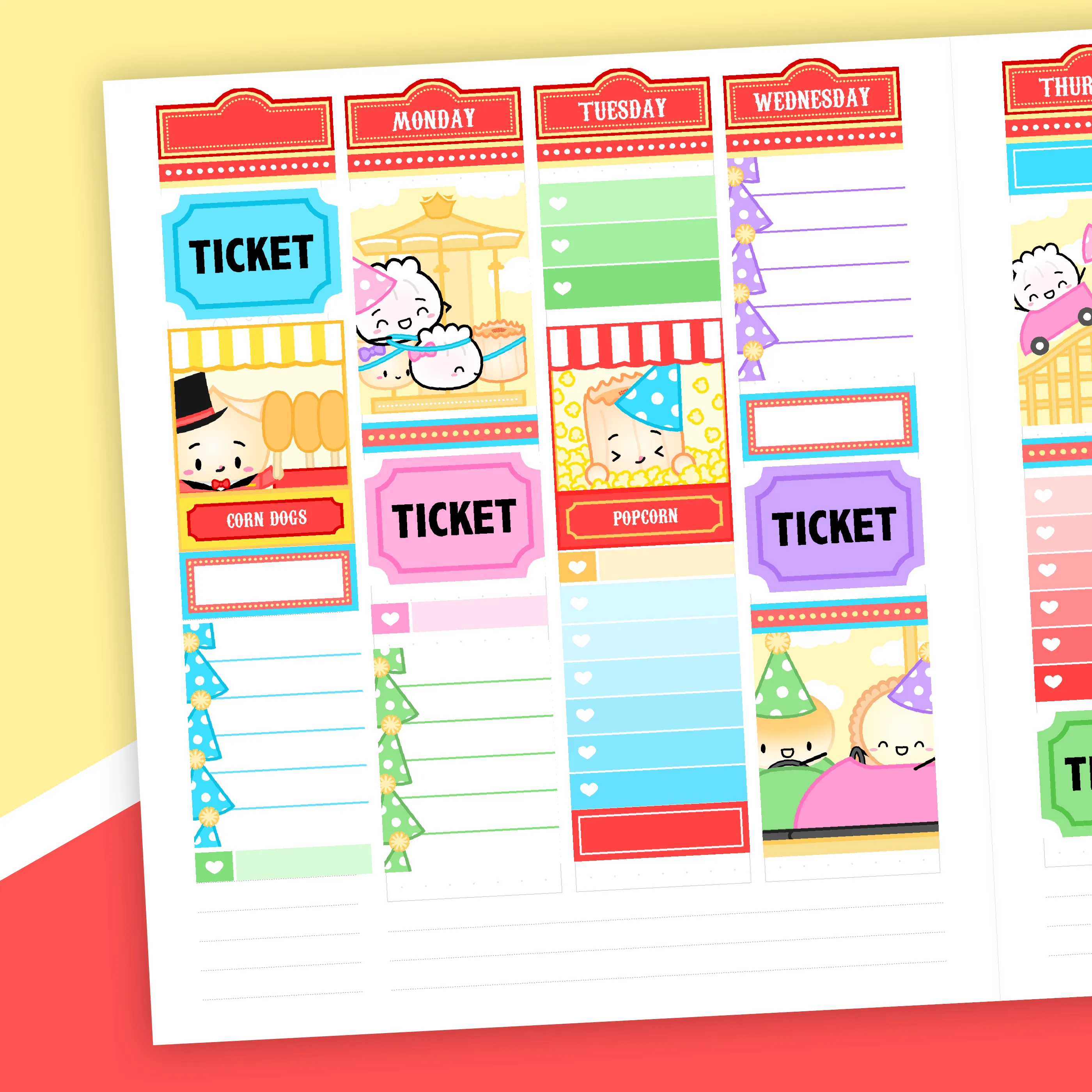 SK003 | Greatest Chow On Earth Weekly Sticker Kit (Standard Vertical)