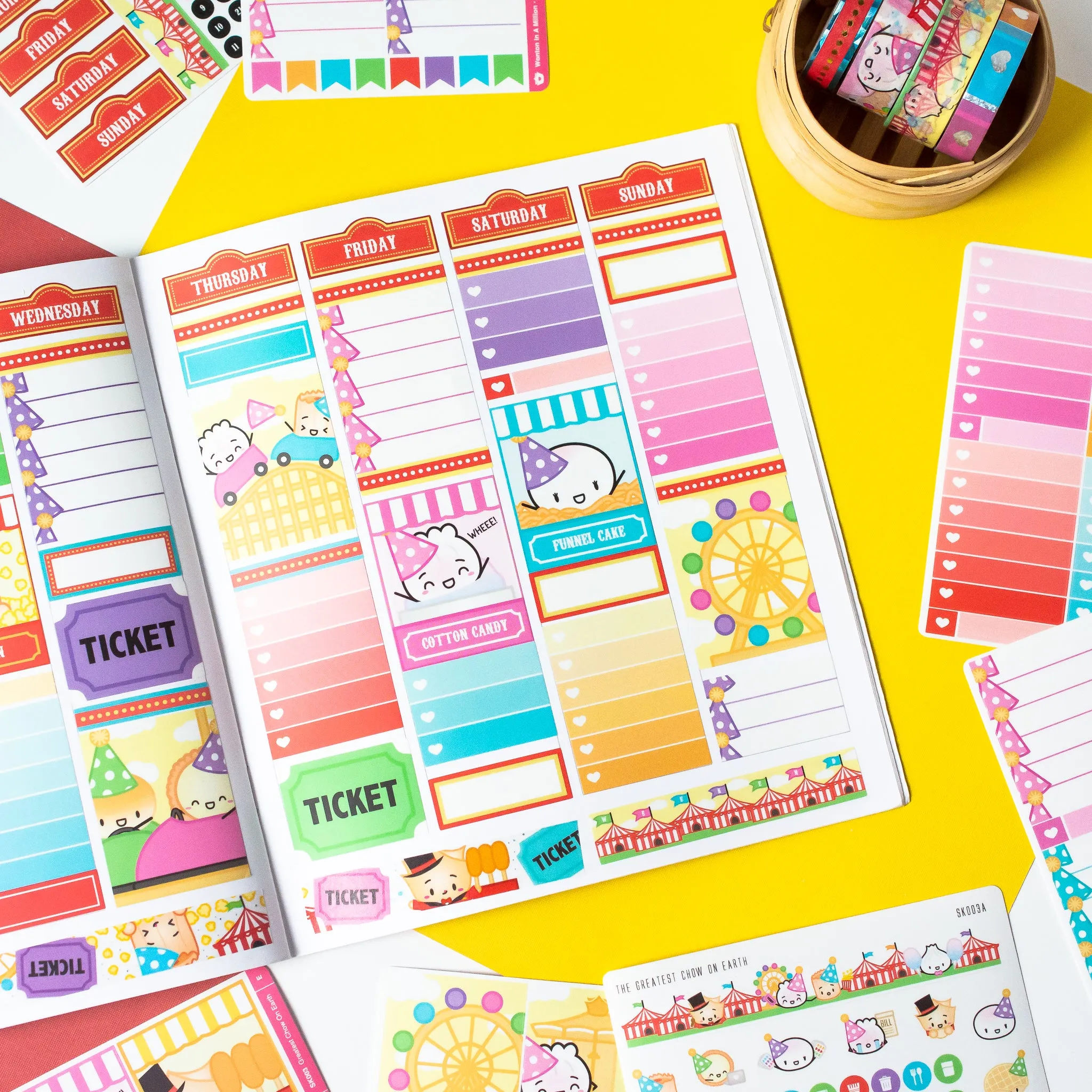 SK003 | Greatest Chow On Earth Weekly Sticker Kit (Standard Vertical)