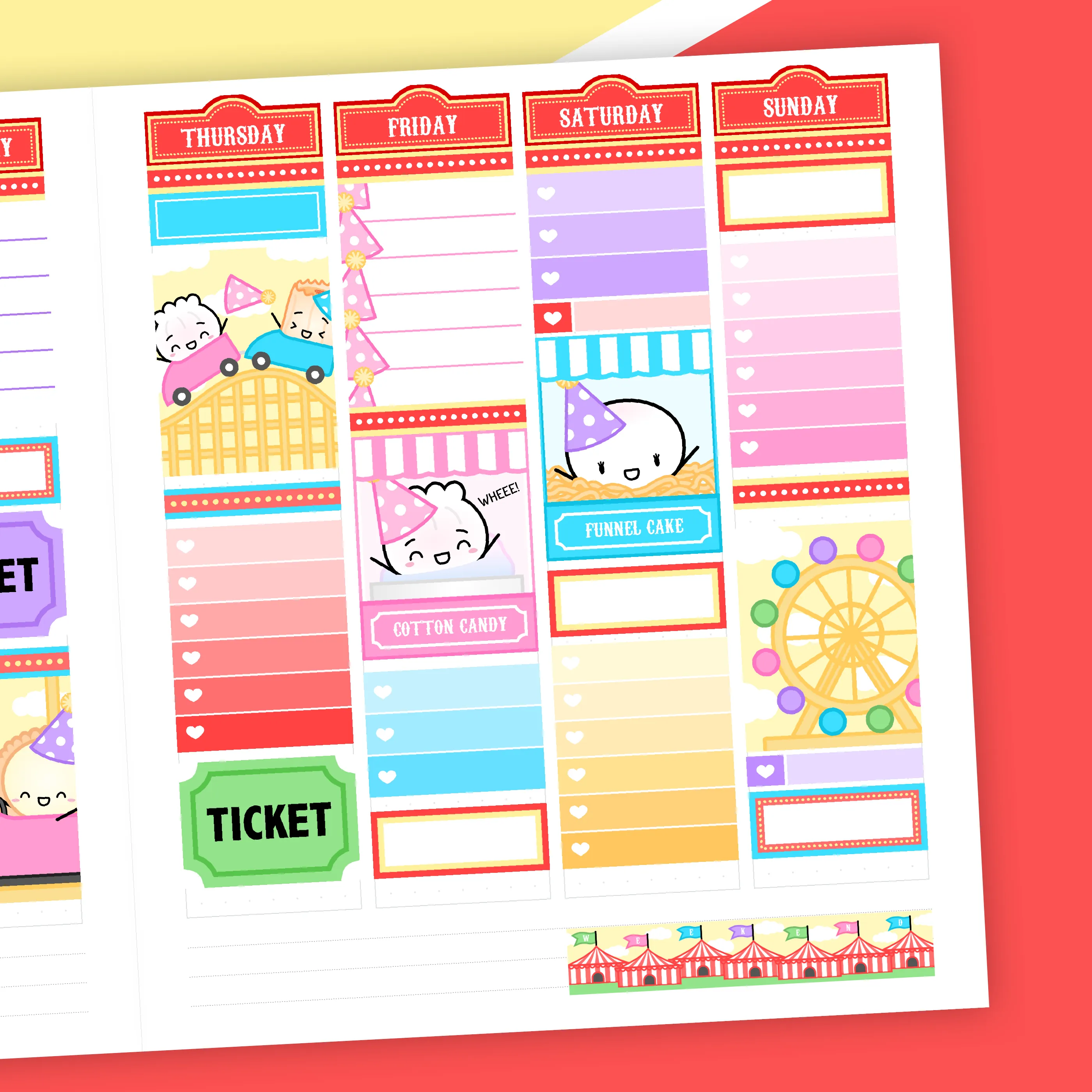 SK003 | Greatest Chow On Earth Weekly Sticker Kit (Standard Vertical)