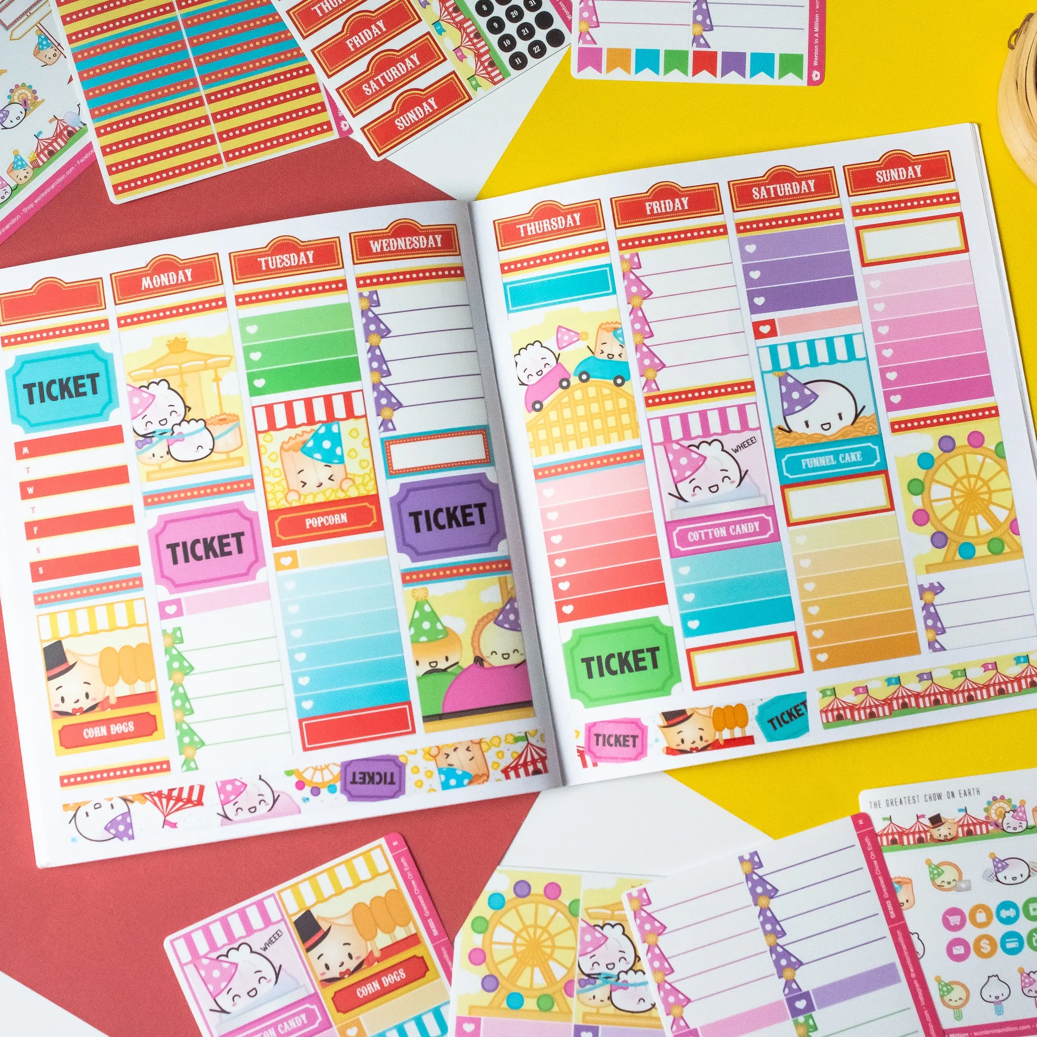 SK003 | Greatest Chow On Earth Weekly Sticker Kit (Standard Vertical)