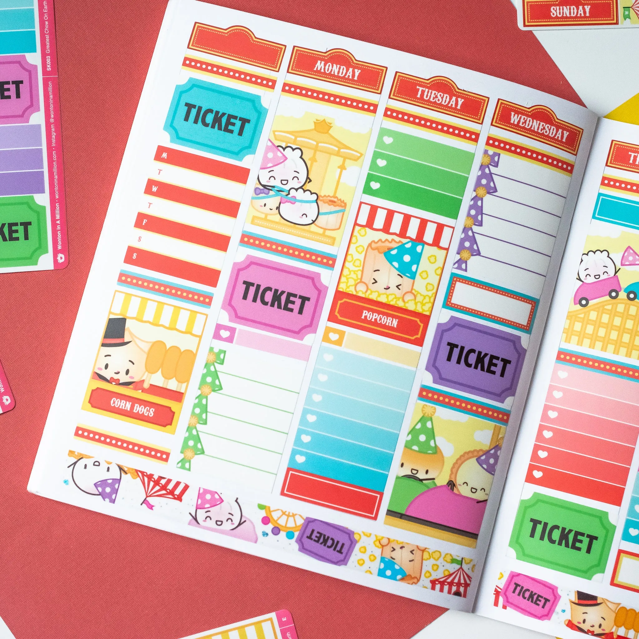SK003 | Greatest Chow On Earth Weekly Sticker Kit (Standard Vertical)