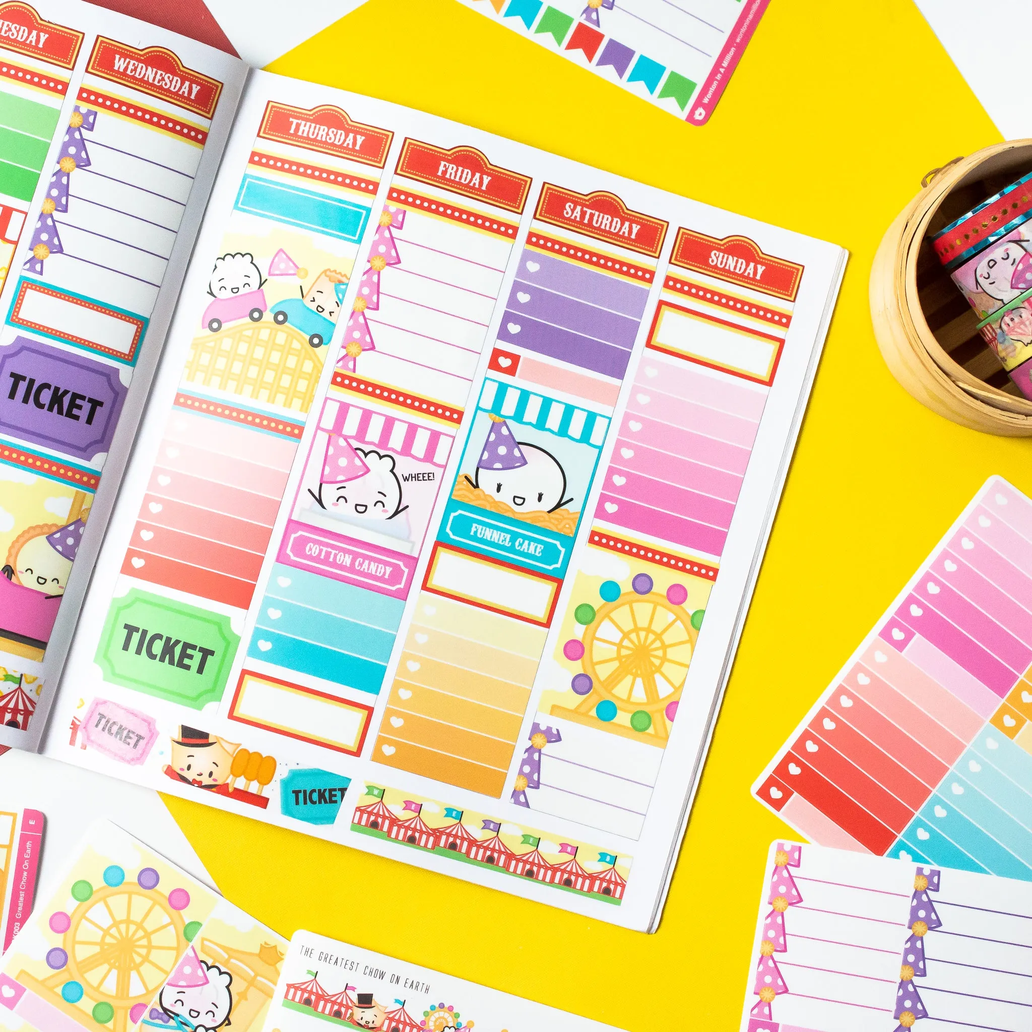 SK003 | Greatest Chow On Earth Weekly Sticker Kit (Standard Vertical)