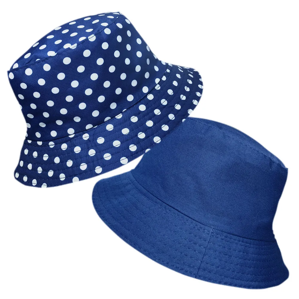 Spot Print Pattern Summer Reversible Bucket Hat
