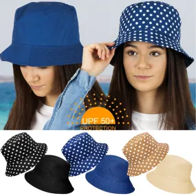 Spot Print Pattern Summer Reversible Bucket Hat