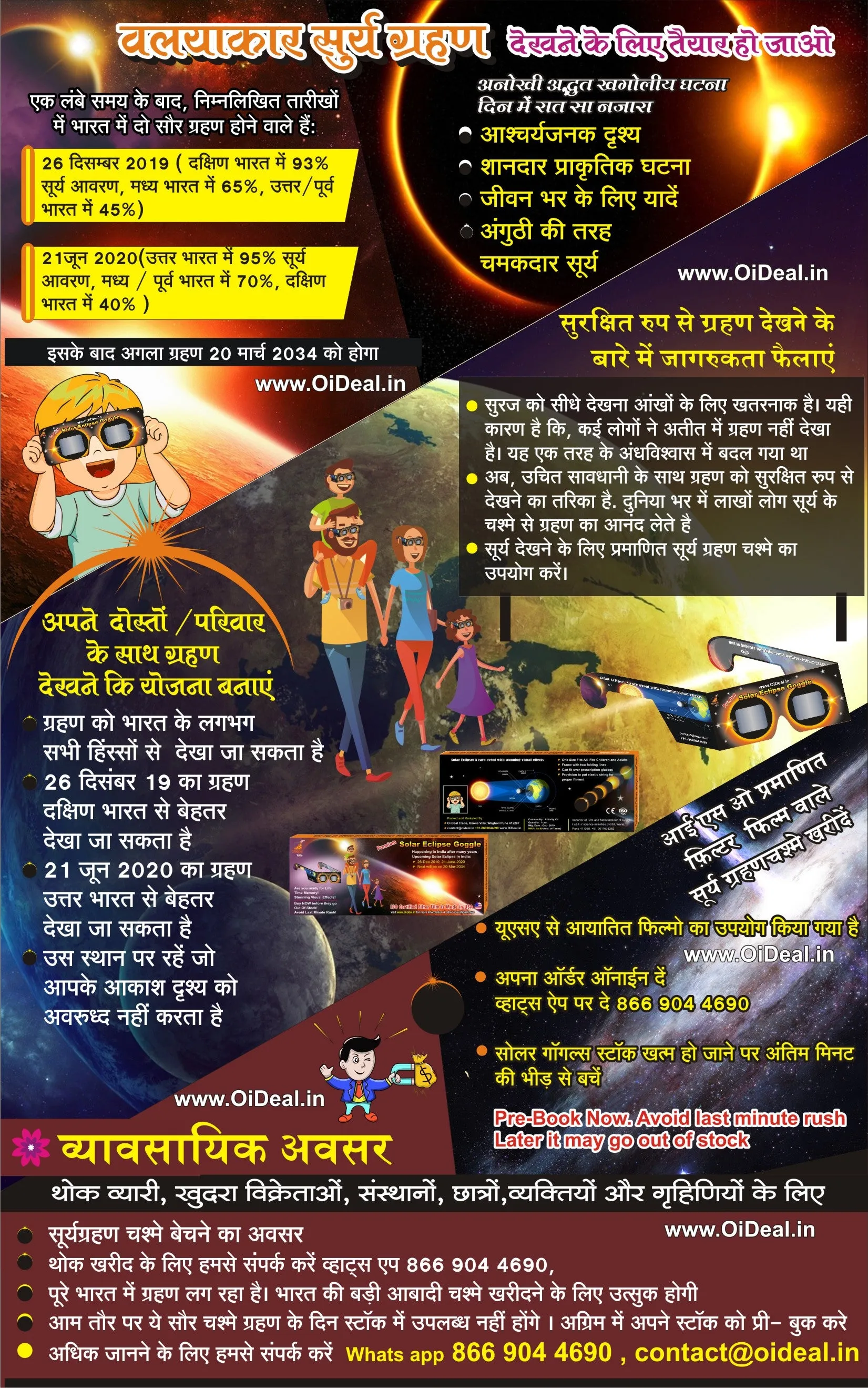 StepsToDo _ Premium Solar Eclipse Goggle| Eclipse Viewer Glasses | ISO Certified Filter Film | Fits children and adults
