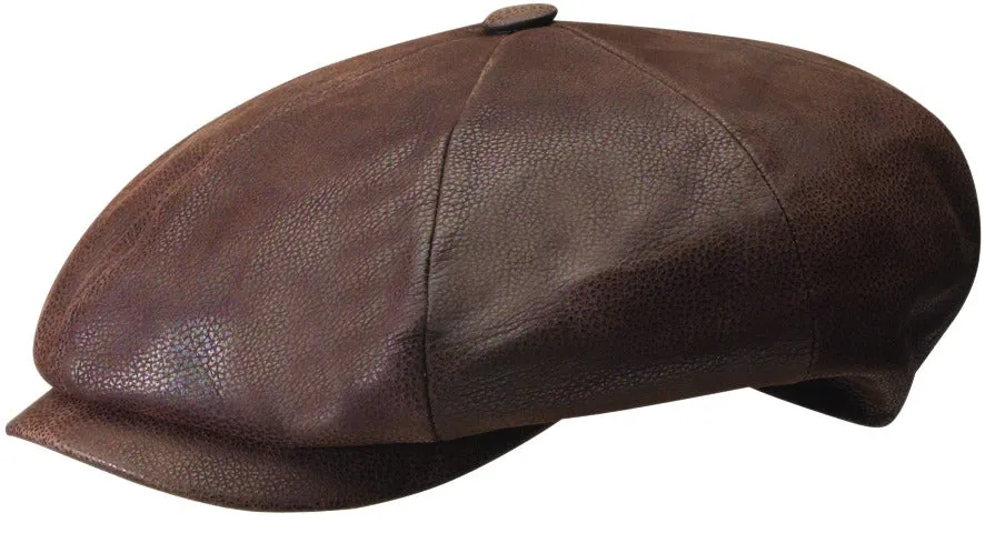 Stetson Nubuck Leather 8/4 Button Cap