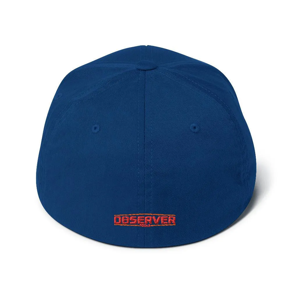 Structured Twill Cap - Orange Embroidered Logo