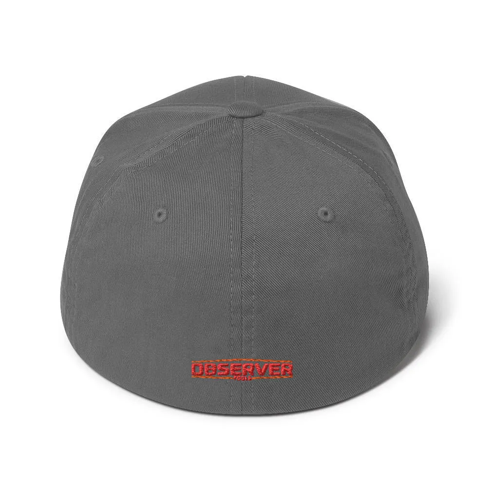 Structured Twill Cap - Orange Embroidered Logo