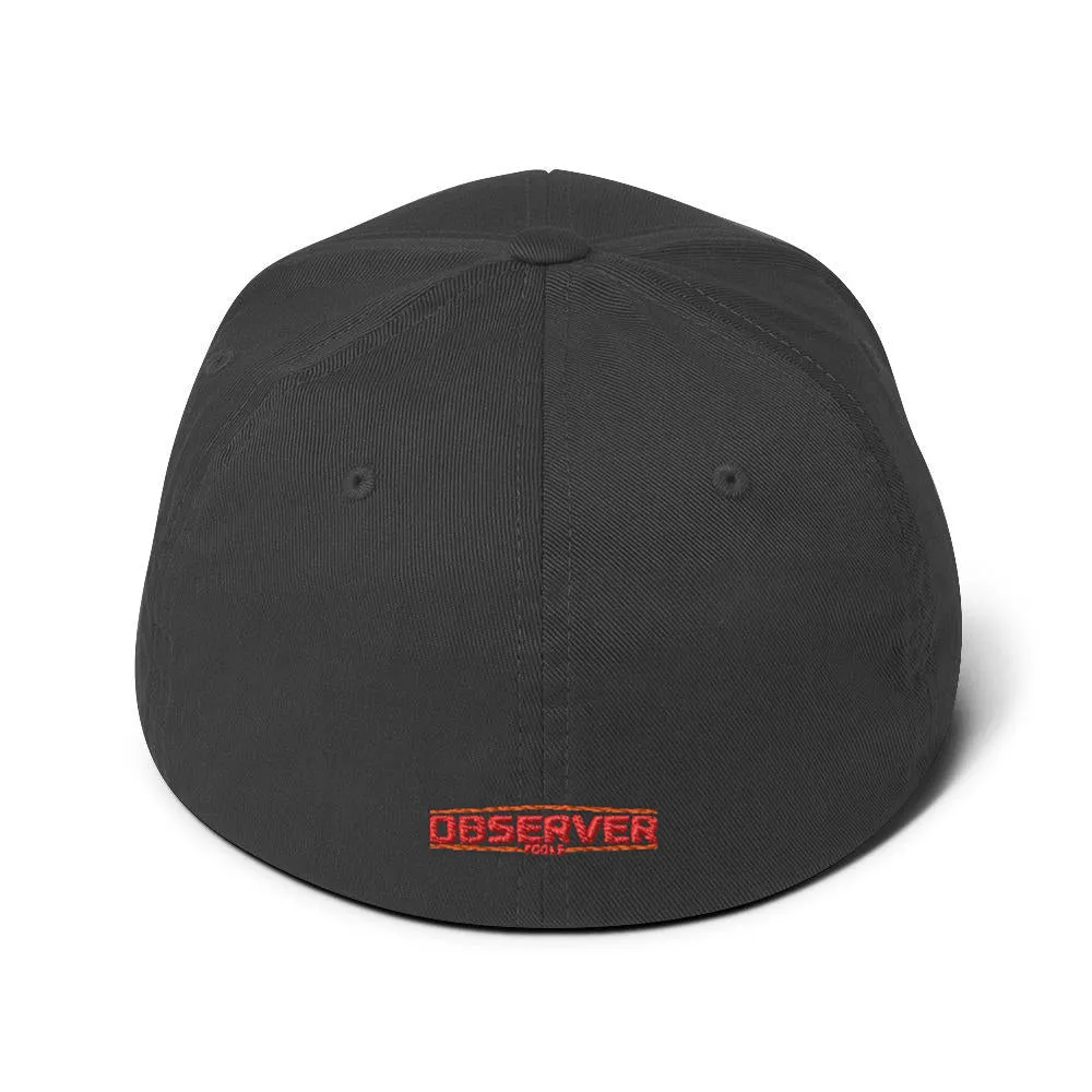 Structured Twill Cap - Orange Embroidered Logo