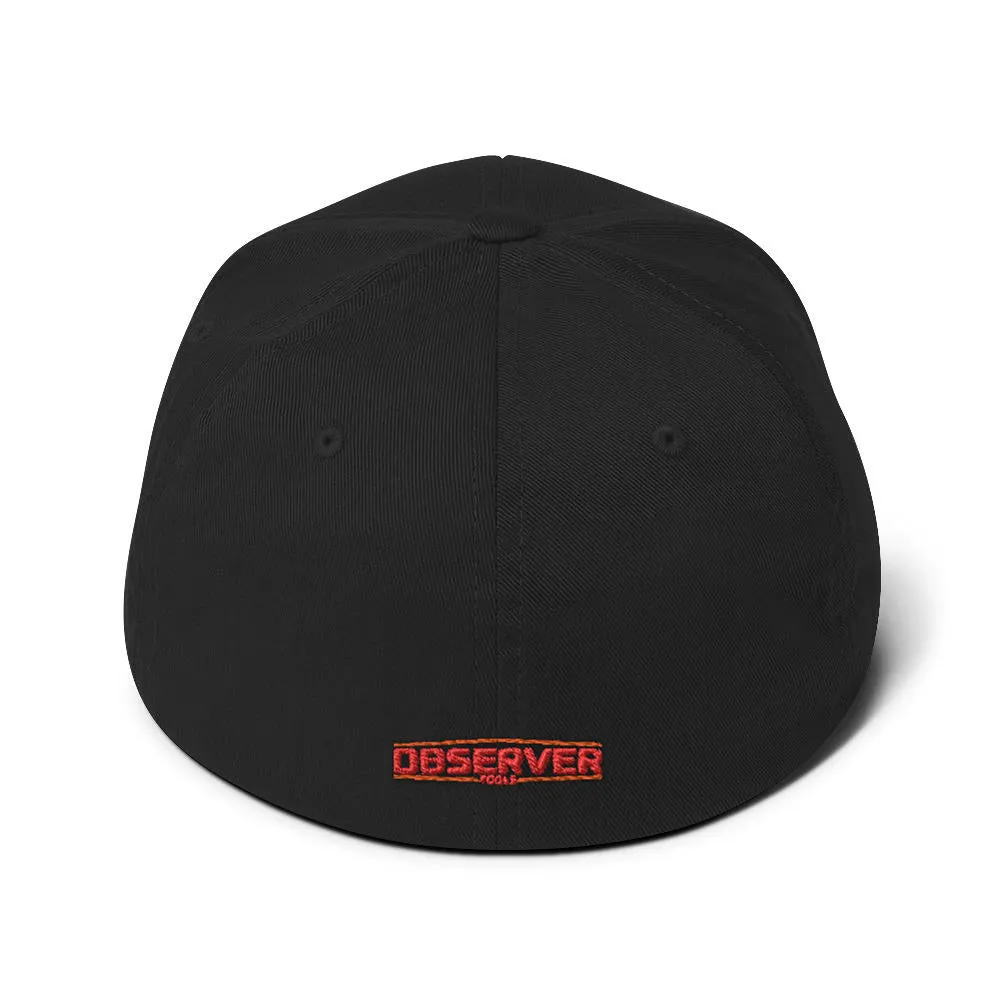 Structured Twill Cap - Orange Embroidered Logo