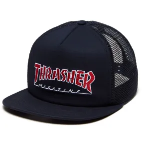 Thrasher Embroidered Outlined Mesh Hat - Navy