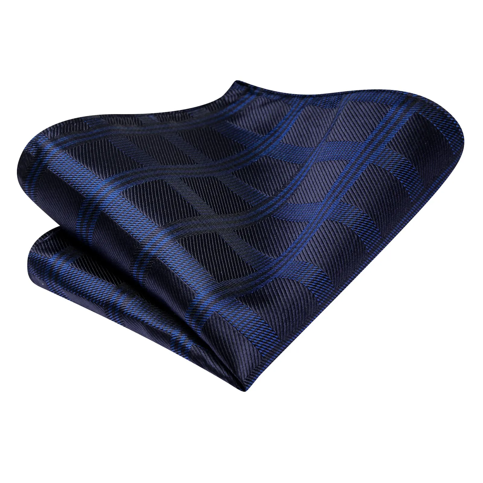 Ties2you Business Tie Navy Blue Plaid Silk Mens Dress Suit Tie Pocket Square Cufflinks Set