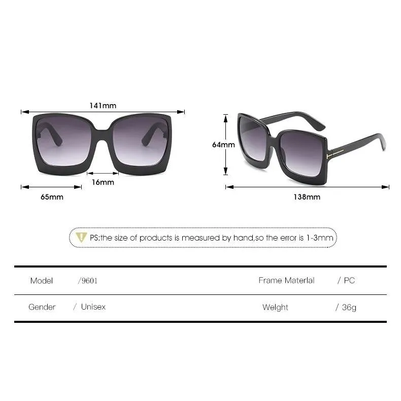 Tortoise  Megan Oversized Gradient Sunglasses