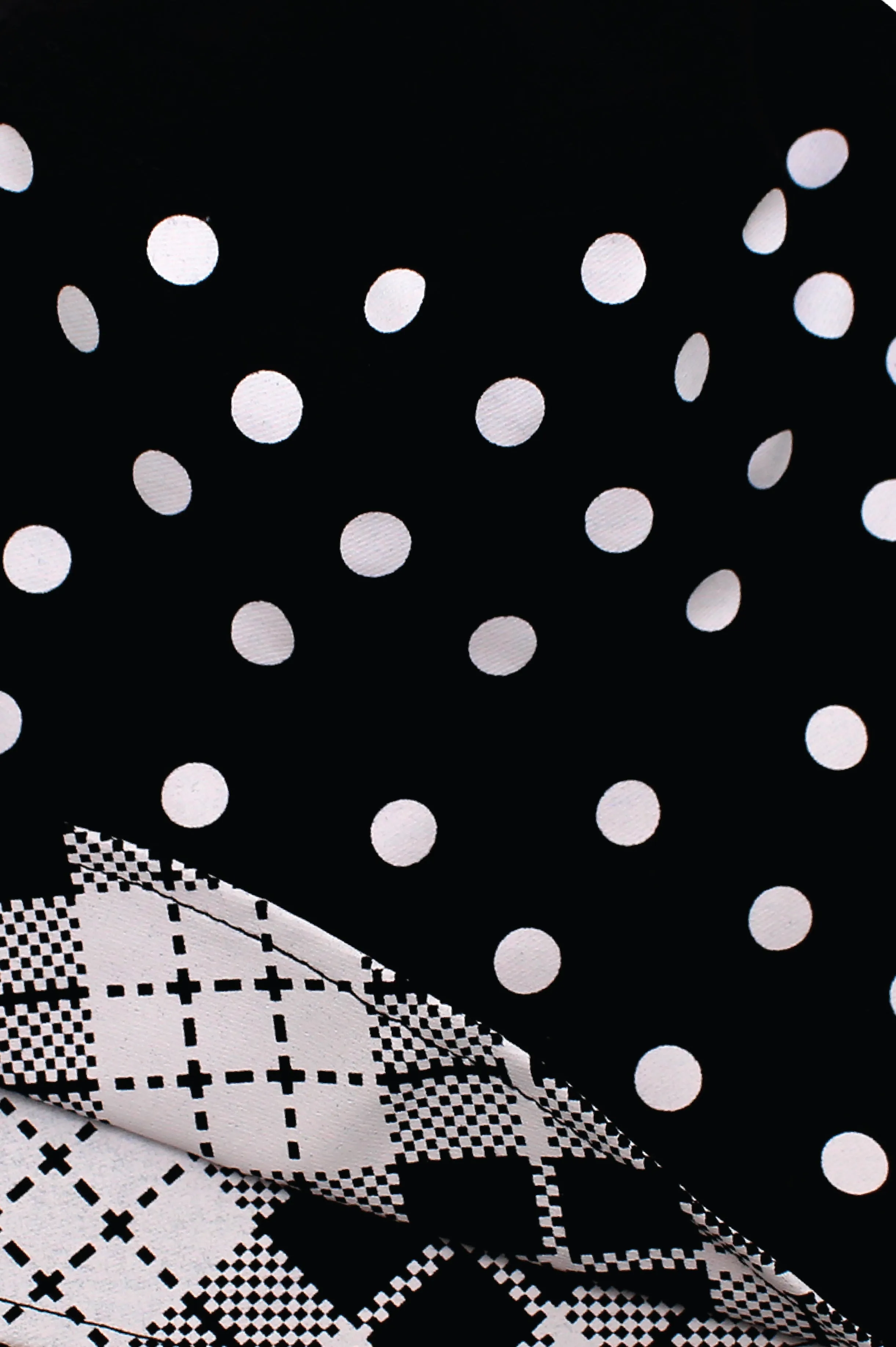 TOUI KAOMA/DOT REVERSIBLE HAT : Black/White