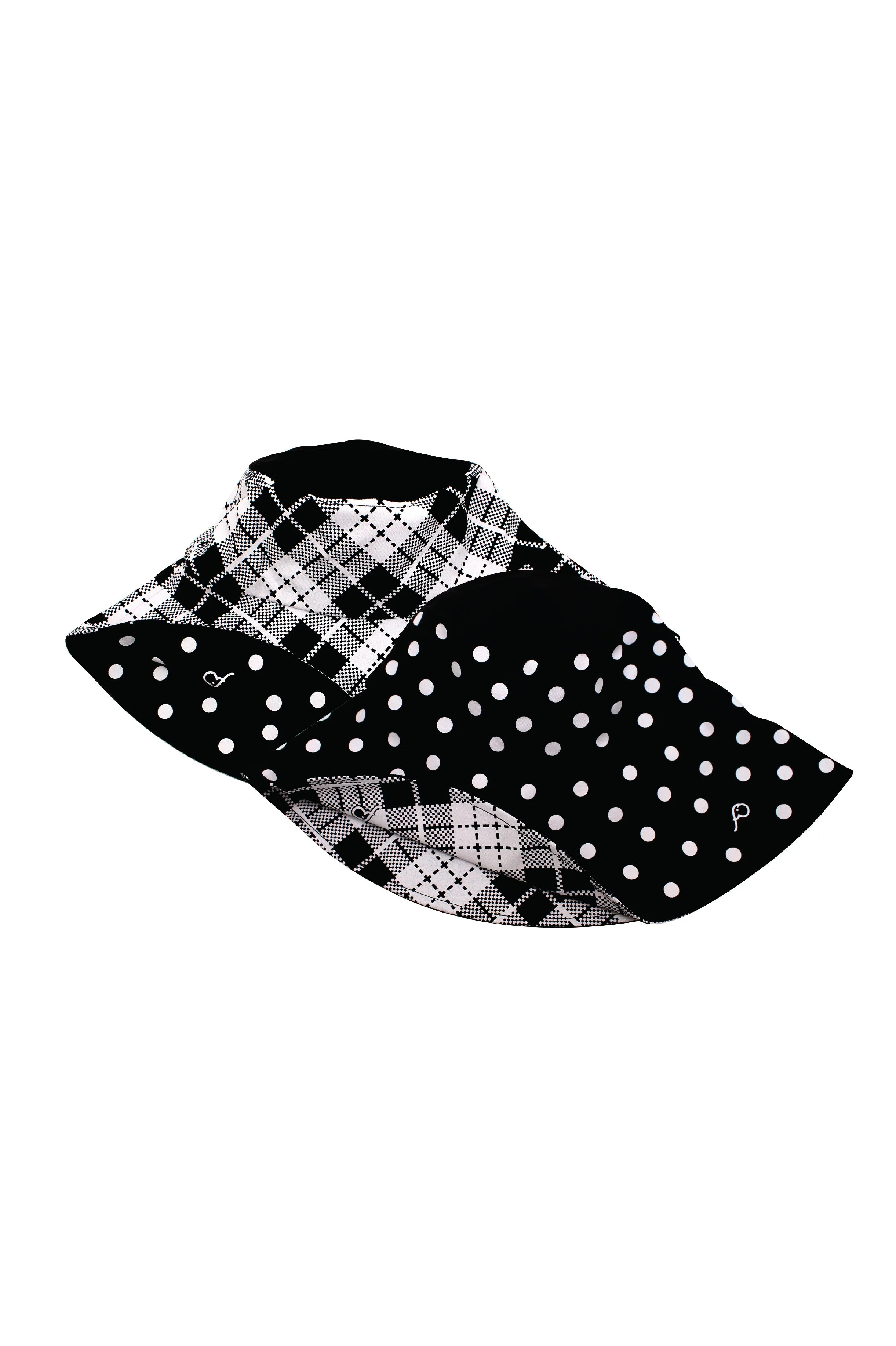 TOUI KAOMA/DOT REVERSIBLE HAT : Black/White