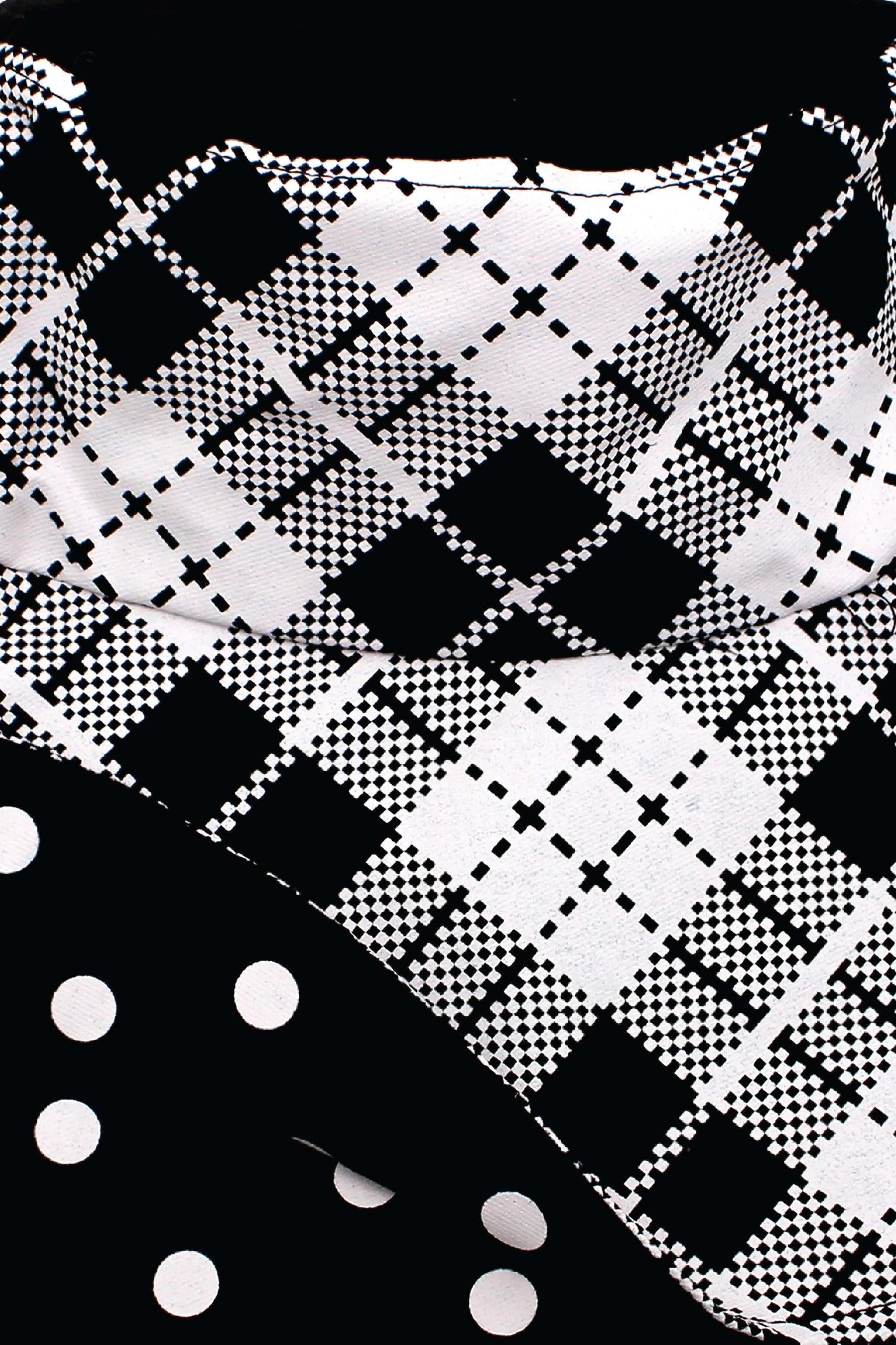 TOUI KAOMA/DOT REVERSIBLE HAT : Black/White