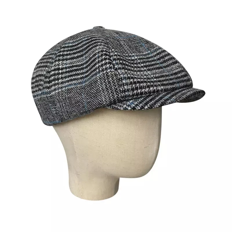 Touraine Plaid Wool Newsboy Cap