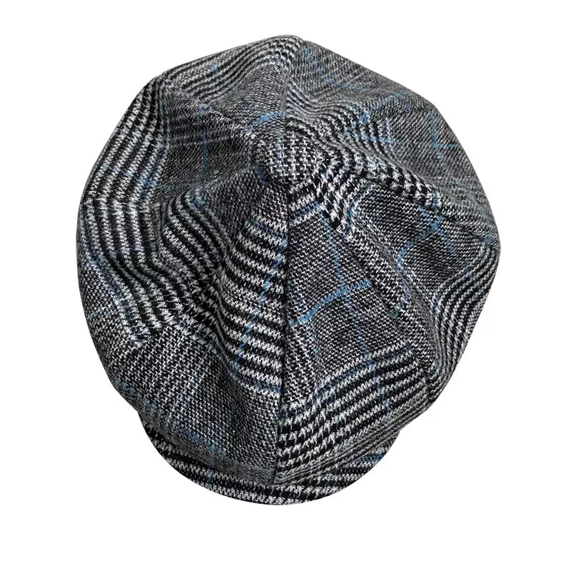 Touraine Plaid Wool Newsboy Cap