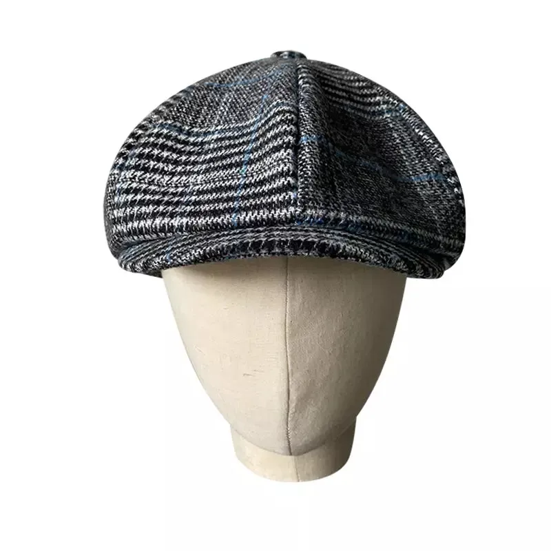 Touraine Plaid Wool Newsboy Cap