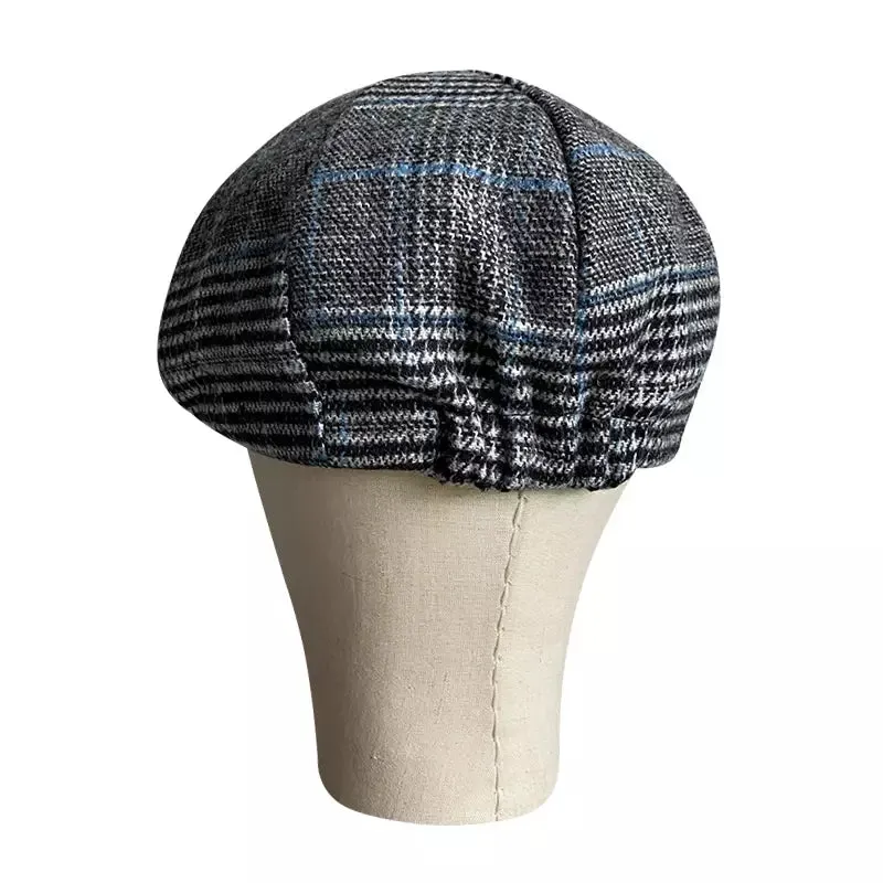 Touraine Plaid Wool Newsboy Cap