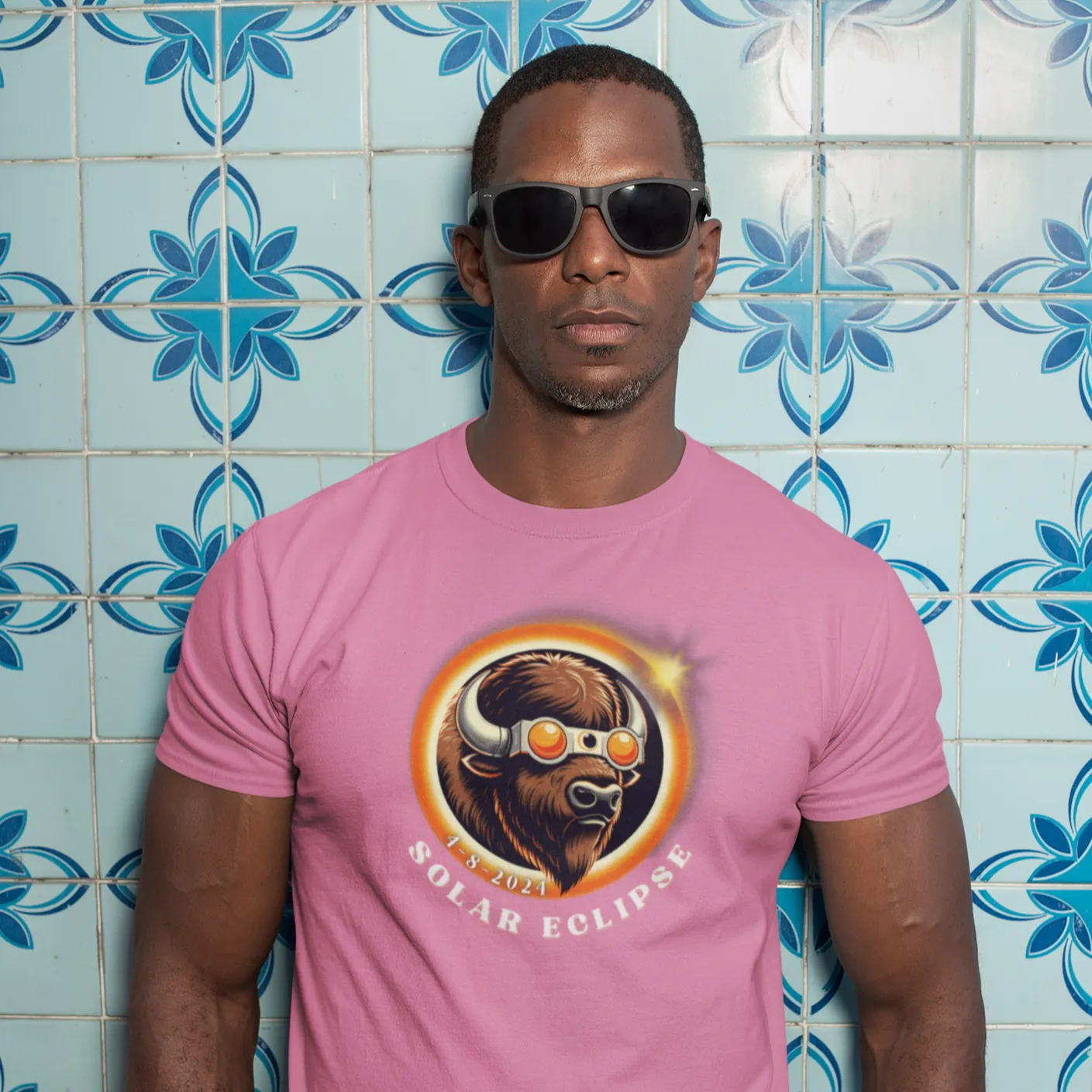 Trendy Buffalo Print Shirt | Eclipse Glasses Design | Comfort Colors 1717 Tee, Trendy Buffalo Print Shirt | Eclipse Glasses Design
